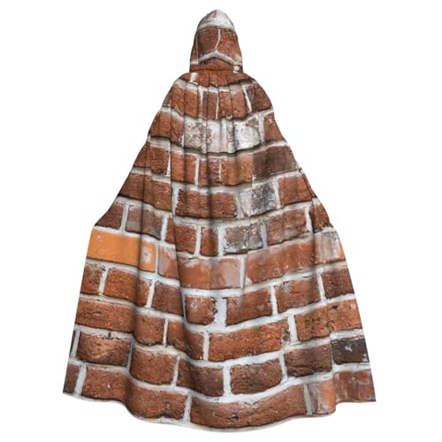 Yyoretp Unisex-Bademantel, Umhang für Erwachsene, alter Ziegelstein-Wanddruck, Kapuzenumhang für Halloween, Tod, Vampir, Cosplay-Kostüme Yyoretp Unisex-Bademantel, Umhang für Erwachsene, alter Ziegelstein-Wanddruck, Kapuzenumhang für Halloween, Tod, Vampir, Cosplay-Kostüme von Yyoretp