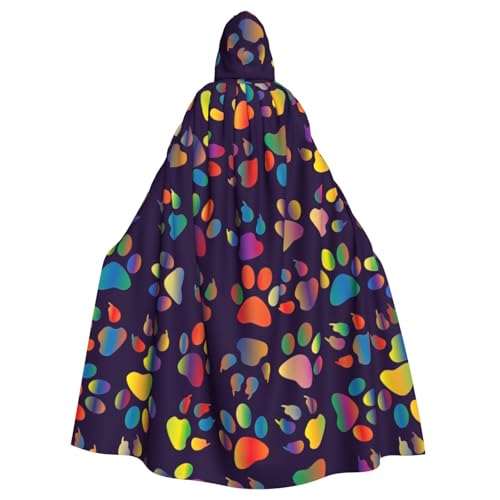 Yyoretp Unisex-Bademantel, Umhang für Erwachsene, bunt, Hundepfotenabdruck, Kapuzenumhang für Halloween, Tod, Vampir, Cosplay-Kostüme Yyoretp Unisex-Bademantel, Umhang für Erwachsene, bunt, Hundepfotenabdruck, Kapuzenumhang für Halloween, Tod, Vampir, Cosplay-Kostüme von Yyoretp