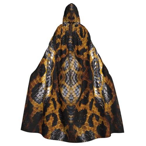 Yyoretp Unisex-Bademantel, Umhang für Erwachsene, gelber Schlangen-Druck, Kapuzenumhang für Halloween, Tod, Vampir, Cosplay-Kostüme Yyoretp Unisex-Bademantel, Umhang für Erwachsene, gelber Schlangen-Druck, Kapuzenumhang für Halloween, Tod, Vampir, Cosplay-Kostüme von Yyoretp
