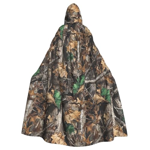 Yyoretp Unisex-Bademantel, Umhang für Erwachsene, kalter Baum, Camouflage-Druck, Kapuzenumhang für Halloween, Tod, Vampir, Cosplay-Kostüme von Yyoretp