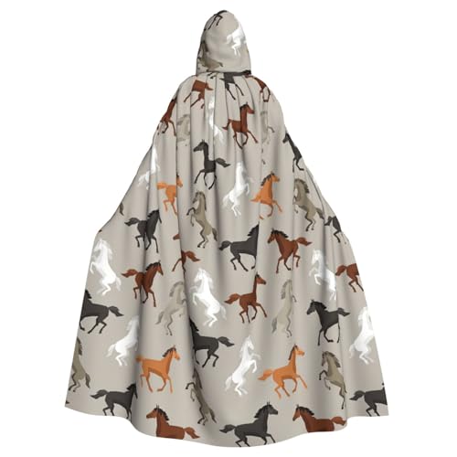 Yyoretp Unisex-Bademantel, Umhang für Erwachsene, niedlicher Pferdeaufdruck, Kapuzenumhang für Halloween, Tod, Vampir, Cosplay-Kostüme Yyoretp Unisex-Bademantel, Umhang für Erwachsene, niedlicher Pferdeaufdruck, Kapuzenumhang für Halloween, Tod, Vampir, Cosplay-Kostüme von Yyoretp
