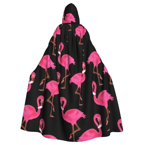Yyoretp Unisex-Bademantel, Umhang für Erwachsene, niedlicher rosa Flamingo-Druck, Kapuzenumhang für Halloween, Tod, Vampir, Cosplay-Kostüme Yyoretp Unisex-Bademantel, Umhang für Erwachsene, niedlicher rosa Flamingo-Druck, Kapuzenumhang für Halloween, Tod, Vampir, Cosplay-Kostüme von Yyoretp