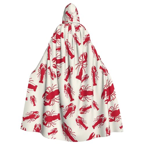 Yyoretp Unisex-Bademantel, Umhang für Erwachsene, roter Hummer-Druck, Kapuzenumhang für Halloween, Tod, Vampir, Cosplay-Kostüme Yyoretp Unisex-Bademantel, Umhang für Erwachsene, roter Hummer-Druck, Kapuzenumhang für Halloween, Tod, Vampir, Cosplay-Kostüme von Yyoretp