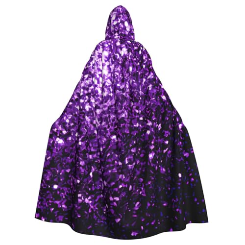 Yyoretp Unisex-Bademantel, Umhang für Erwachsene, schöner violetter Glitzer-Druck, Kapuzenumhang für Halloween, Tod, Vampir, Cosplay-Kostüme Yyoretp Unisex-Bademantel, Umhang für Erwachsene, schöner violetter Glitzer-Druck, Kapuzenumhang für Halloween, Tod, Vampir, Cosplay-Kostüme von Yyoretp