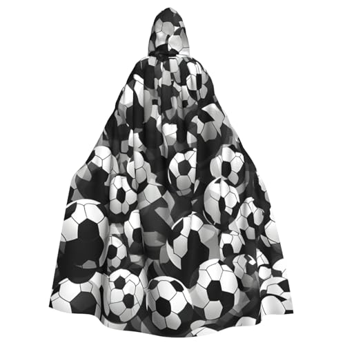 Yyoretp Unisex-Bademantel, Umhang für Erwachsene, schwarz-weiß, Fußball-Muster, Kapuzenumhang für Halloween, Tod, Vampir, Cosplay-Kostüme Yyoretp Unisex-Bademantel, Umhang für Erwachsene, schwarz-weiß, Fußball-Muster, Kapuzenumhang für Halloween, Tod, Vampir, Cosplay-Kostüme von Yyoretp