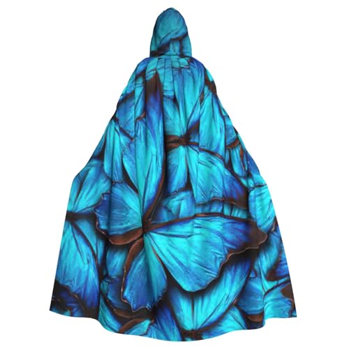 Yyoretp Unisex-Bademantel, Umhang für Erwachsene, viele blaue Schmetterlinge, Kapuzenumhang für Halloween, Tod, Vampir, Cosplay-Kostüme Yyoretp Unisex-Bademantel, Umhang für Erwachsene, viele blaue Schmetterlinge, Kapuzenumhang für Halloween, Tod, Vampir, Cosplay-Kostüme von Yyoretp