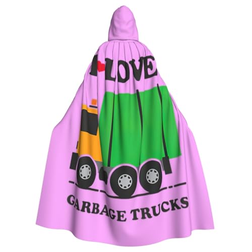 Yyoretp Unisex-Bademantel, Umhang mit Aufschrift "I Love Garbage Trucks", Kapuzenumhang für Halloween, Tod, Vampir, Cosplay-Kostüme Yyoretp Unisex-Bademantel, Umhang mit Aufschrift "I Love Garbage Trucks", Kapuzenumhang für Halloween, Tod, Vampir, Cosplay-Kostüme von Yyoretp