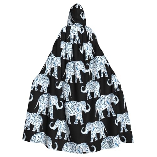 Yyoretp Unisex-Bademantel, Umhang mit Elefanten-Druck, Kapuzenumhang für Halloween, Tod, Vampir, Cosplay-Kostüme Yyoretp Unisex-Bademantel, Umhang mit Elefanten-Druck, Kapuzenumhang für Halloween, Tod, Vampir, Cosplay-Kostüme von Yyoretp