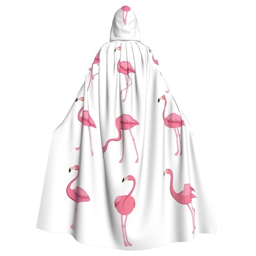Yyoretp Unisex-Bademantel, Umhang mit Flamingos auf weißem Druck, Kapuzenumhang für Halloween, Tod, Vampir, Cosplay-Kostüme Yyoretp Unisex-Bademantel, Umhang mit Flamingos auf weißem Druck, Kapuzenumhang für Halloween, Tod, Vampir, Cosplay-Kostüme von Yyoretp