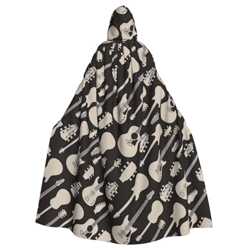 Yyoretp Unisex-Bademantel, Umhang mit Gitarren-Motiv, Kapuzenumhang für Halloween, Tod, Vampir, Cosplay-Kostüme Yyoretp Unisex-Bademantel, Umhang mit Gitarren-Motiv, Kapuzenumhang für Halloween, Tod, Vampir, Cosplay-Kostüme von Yyoretp