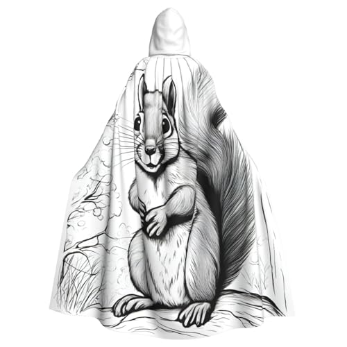 Yyoretp Unisex-Bademantel, Umhang mit Kapuze, Cartoon-Eichhörnchen-Druck, für Halloween, Tod, Vampir, Cosplay-Kostüme Yyoretp Unisex-Bademantel, Umhang mit Kapuze, Cartoon-Eichhörnchen-Druck, für Halloween, Tod, Vampir, Cosplay-Kostüme von Yyoretp