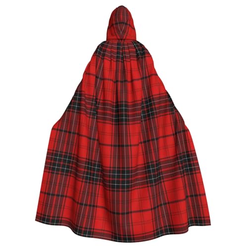Yyoretp Unisex-Bademantel, Umhang mit Kapuze, für Erwachsene, Rot und Schwarz, kariert, für Halloween, Tod, Vampir, Cosplay-Kostüme Yyoretp Unisex-Bademantel, Umhang mit Kapuze, für Erwachsene, Rot und Schwarz, kariert, für Halloween, Tod, Vampir, Cosplay-Kostüme von Yyoretp