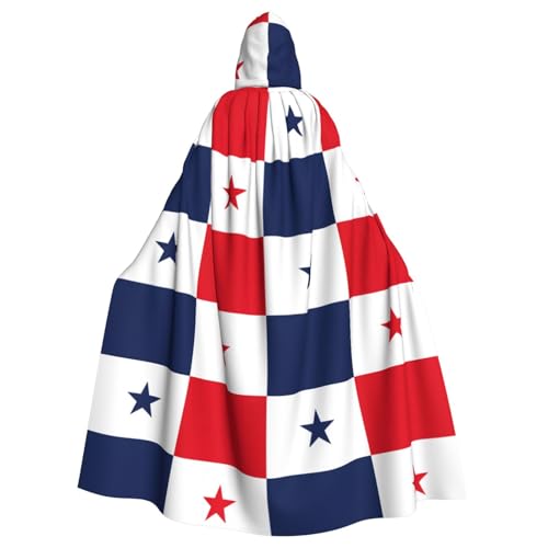 Yyoretp Unisex-Bademantel, Umhang mit Panama-Flagge, bedruckt, Kapuzenumhang für Halloween, Tod, Vampir, Cosplay-Kostüme von Yyoretp