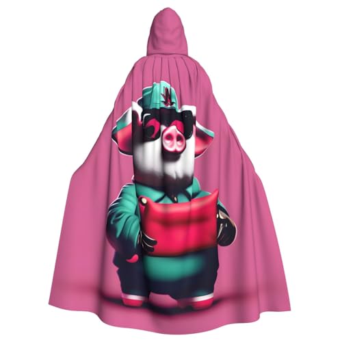Yyoretp Unisex-Bademantel, Umhang mit Schweinchen-Druck, Kapuzenumhang für Halloween, Tod, Vampir, Cosplay-Kostüme Yyoretp Unisex-Bademantel, Umhang mit Schweinchen-Druck, Kapuzenumhang für Halloween, Tod, Vampir, Cosplay-Kostüme von Yyoretp