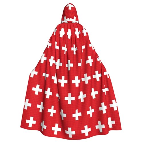 Yyoretp Unisex-Bademantel, Umhang mit Schweizer Flagge, Kapuzenumhang für Halloween, Tod, Vampir, Cosplay-Kostüme Yyoretp Unisex-Bademantel, Umhang mit Schweizer Flagge, Kapuzenumhang für Halloween, Tod, Vampir, Cosplay-Kostüme von Yyoretp