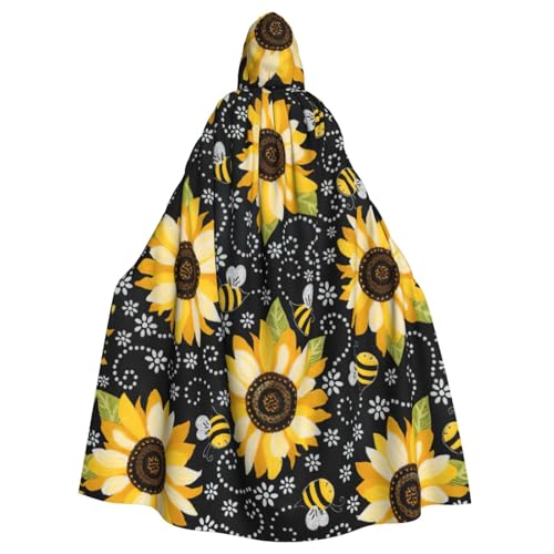 Yyoretp Unisex-Bademantel, Umhang mit Sonnenblumen-Motiv, mit Kapuze, für Halloween, Tod, Vampir, Cosplay-Kostüme Yyoretp Unisex-Bademantel, Umhang mit Sonnenblumen-Motiv, mit Kapuze, für Halloween, Tod, Vampir, Cosplay-Kostüme von Yyoretp