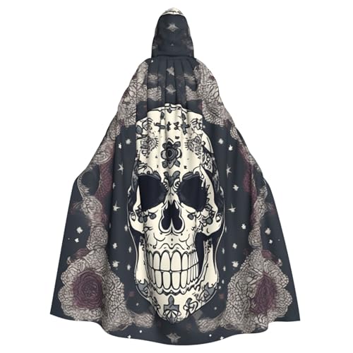 Yyoretp Unisex-Bademantel, Umhang mit Totenkopf-Motiv, Yoga- und Blumendruck, Kapuzenumhang für Halloween, Tod, Vampir, Cosplay-Kostüme Yyoretp Unisex-Bademantel, Umhang mit Totenkopf-Motiv, Yoga- und Blumendruck, Kapuzenumhang für Halloween, Tod, Vampir, Cosplay-Kostüme von Yyoretp