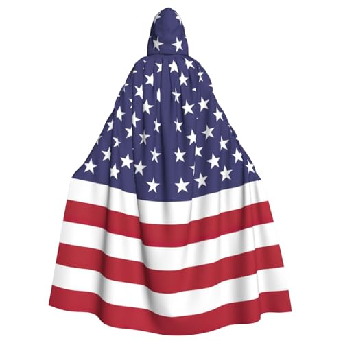 Yyoretp Unisex-Bademantel, Umhang mit amerikanischer Flagge, mit Kapuze, für Halloween, Tod, Vampir, Cosplay-Kostüme Yyoretp Unisex-Bademantel, Umhang mit amerikanischer Flagge, mit Kapuze, für Halloween, Tod, Vampir, Cosplay-Kostüme von Yyoretp
