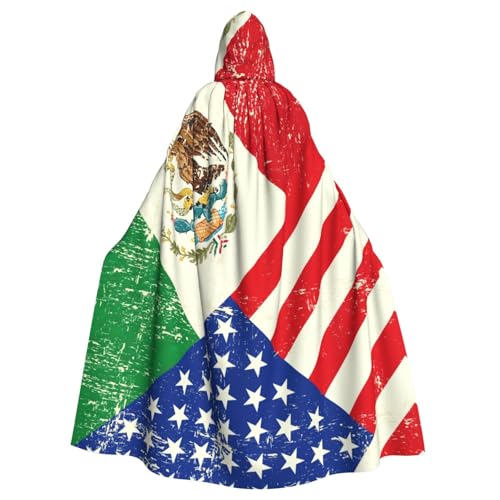 Yyoretp Unisex-Bademantel, Umhang mit mexikanischer amerikanischer Flagge, mit Kapuze, für Halloween, Tod, Vampir, Cosplay-Kostüme Yyoretp Unisex-Bademantel, Umhang mit mexikanischer amerikanischer Flagge, mit Kapuze, für Halloween, Tod, Vampir, Cosplay-Kostüme von Yyoretp