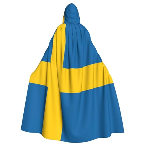 Yyoretp Unisex-Bademantel, Umhang mit schwedischer Flagge, Kapuzenumhang für Halloween, Tod, Vampir, Cosplay-Kostüme Yyoretp Unisex-Bademantel, Umhang mit schwedischer Flagge, Kapuzenumhang für Halloween, Tod, Vampir, Cosplay-Kostüme von Yyoretp