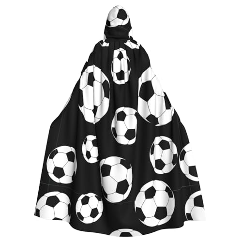 Yyoretp Unisex-Bademantel für Erwachsene, Fußball, schwarzer Druck, Kapuzenumhang für Halloween, Tod, Vampir, Cosplay-Kostüme Yyoretp Unisex-Bademantel für Erwachsene, Fußball, schwarzer Druck, Kapuzenumhang für Halloween, Tod, Vampir, Cosplay-Kostüme von Yyoretp