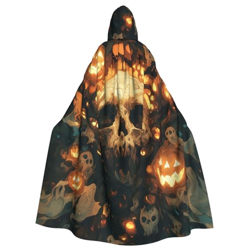 Yyoretp Unisex-Bademantel für Erwachsene, Halloween, Totenkopf-Druck, Kapuzenumhang für Halloween, Tod, Vampir, Cosplay-Kostüme Yyoretp Unisex-Bademantel für Erwachsene, Halloween, Totenkopf-Druck, Kapuzenumhang für Halloween, Tod, Vampir, Cosplay-Kostüme von Yyoretp