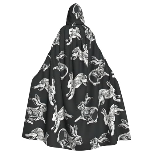 Yyoretp Unisex-Bademantel für Erwachsene, Hasen-Druck, Kapuzenumhang für Halloween, Tod, Vampir, Cosplay-Kostüme Yyoretp Unisex-Bademantel für Erwachsene, Hasen-Druck, Kapuzenumhang für Halloween, Tod, Vampir, Cosplay-Kostüme von Yyoretp