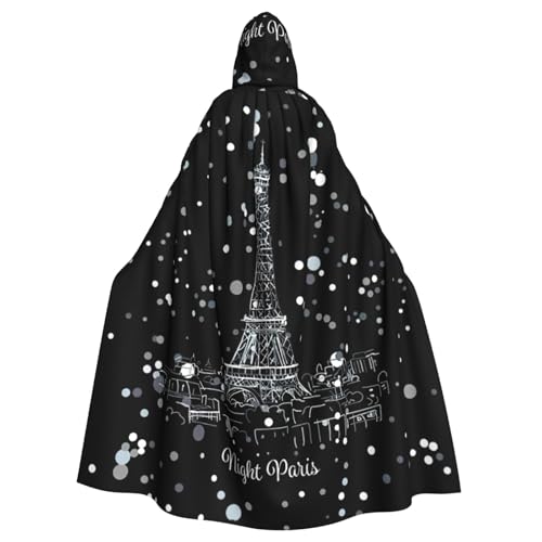 Yyoretp Unisex-Bademantel für Erwachsene, Nacht, Paris, Eiffelturm, Aufdruck, Kapuzenumhang für Halloween, Tod, Vampir, Cosplay-Kostüme Yyoretp Unisex-Bademantel für Erwachsene, Nacht, Paris, Eiffelturm, Aufdruck, Kapuzenumhang für Halloween, Tod, Vampir, Cosplay-Kostüme von Yyoretp