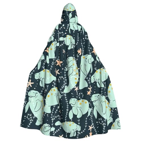 Yyoretp Unisex-Bademantel für Erwachsene, Seekuh, Tiere, Kalbdruck, Kapuzenumhang für Halloween, Tod, Vampir, Cosplay-Kostüme Yyoretp Unisex-Bademantel für Erwachsene, Seekuh, Tiere, Kalbdruck, Kapuzenumhang für Halloween, Tod, Vampir, Cosplay-Kostüme von Yyoretp