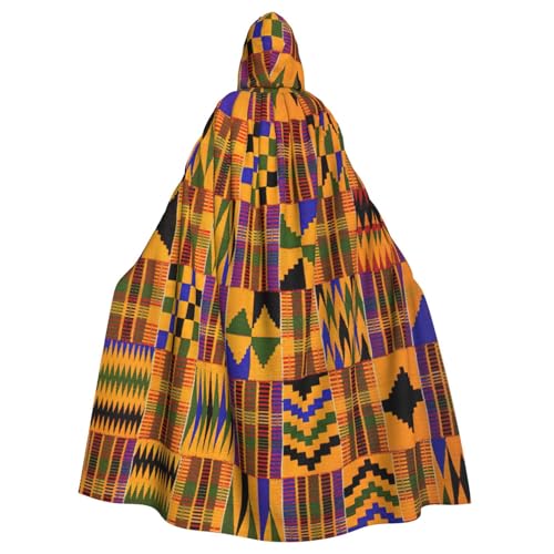 Yyoretp Unisex-Bademantel für Erwachsene, afrikanisches Ethno-Muster, Kapuzenumhang für Halloween, Tod, Vampir, Cosplay-Kostüme von Yyoretp