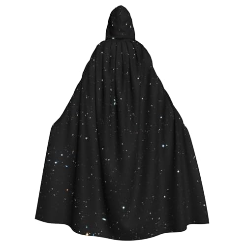 Yyoretp Unisex-Bademantel für Erwachsene, schwarzer Glitzer-Druck, Kapuzenumhang für Halloween, Tod, Vampir, Cosplay-Kostüme Yyoretp Unisex-Bademantel für Erwachsene, schwarzer Glitzer-Druck, Kapuzenumhang für Halloween, Tod, Vampir, Cosplay-Kostüme von Yyoretp