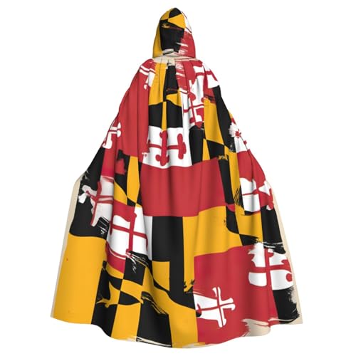 Yyoretp Unisex-Bademantel mit Maryland-Flagge, Kapuzenumhang für Halloween, Tod, Vampir, Cosplay-Kostüme Yyoretp Unisex-Bademantel mit Maryland-Flagge, Kapuzenumhang für Halloween, Tod, Vampir, Cosplay-Kostüme von Yyoretp