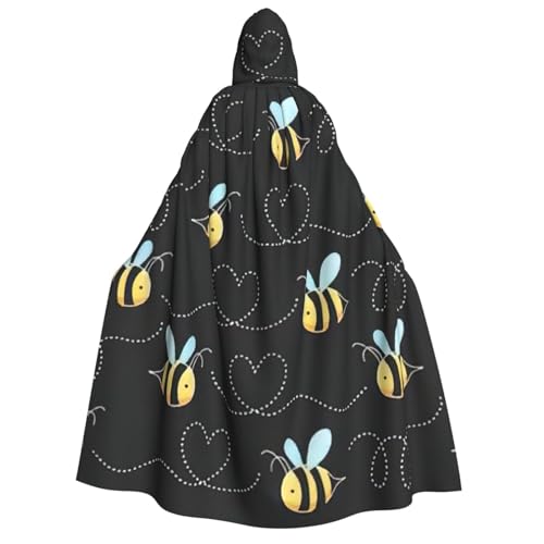 Yyoretp Unisex Bienenfliegen-Druck Erwachsene Kapuzenumhang Robe Umhang Umhang für Halloween Cosplay Tod Vampir Kostüme Yyoretp Unisex Bienenfliegen-Druck Erwachsene Kapuzenumhang Robe Umhang Umhang für Halloween Cosplay Tod Vampir Kostüme von Yyoretp