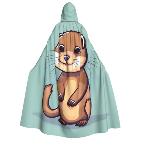 Yyoretp Unisex Cartoon Cute Otters Print Adult Hooded Cloak Robe Capes for Halloween Cosplay Death Vampir Costumes Yyoretp Unisex Cartoon Cute Otters Print Adult Hooded Cloak Robe Capes for Halloween Cosplay Death Vampir Costumes von Yyoretp