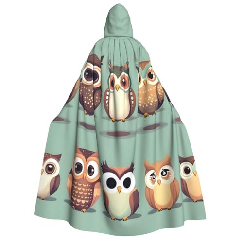 Yyoretp Unisex Cartoon Eulen Niedlicher Druck Erwachsene Kapuzenumhang Robe Umhang Umhang für Halloween Cosplay Tod Vampir Kostüme Yyoretp Unisex Cartoon Eulen Niedlicher Druck Erwachsene Kapuzenumhang Robe Umhang Umhang für Halloween Cosplay Tod Vampir Kostüme von Yyoretp