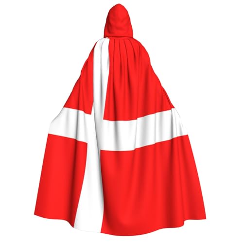 Yyoretp Unisex Dänemark Dänische Flagge Druck Erwachsene Kapuzenumhang Robe Umhang Umhang für Halloween Cosplay Tod Vampir Kostüme Yyoretp Unisex Dänemark Dänische Flagge Druck Erwachsene Kapuzenumhang Robe Umhang Umhang für Halloween Cosplay Tod Vampir Kostüme von Yyoretp