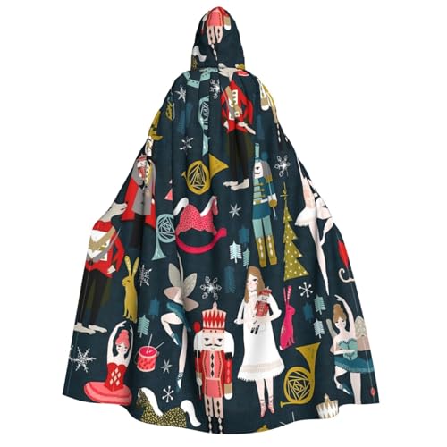 Yyoretp Unisex Damen Nussknacker Ballett Xmas Dance Print Erwachsene Kapuzenumhang Robe Umhang Umhang für Halloween Cosplay Tod Vampir Kostüme Yyoretp Unisex Damen Nussknacker Ballett Xmas Dance Print Erwachsene Kapuzenumhang Robe Umhang Umhang für Halloween Cosplay Tod Vampir Kostüme von Yyoretp
