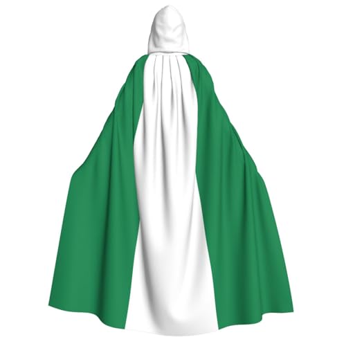 Yyoretp Unisex-Flagge von Nigeria, Erwachsenen-Kapuzenumhang, Umhang für Halloween, Cosplay, Tod, Vampir-Kostüme von Yyoretp
