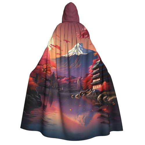 Yyoretp Unisex Japanischer Berg Fuji Landschaftsdruck Erwachsene Kapuzenumhang Robe Umhang Umhang Umhang für Halloween Cosplay Tod Vampir Kostüme Yyoretp Unisex Japanischer Berg Fuji Landschaftsdruck Erwachsene Kapuzenumhang Robe Umhang Umhang Umhang für Halloween Cosplay Tod Vampir Kostüme von Yyoretp