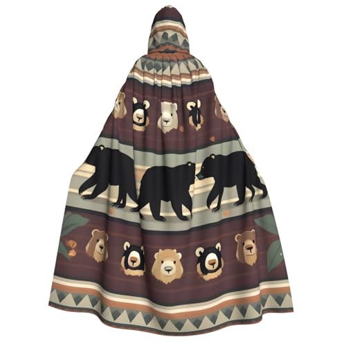 Yyoretp Unisex Kapuzenumhang mit Bären-Aufdruck, für Halloween, Cosplay, Tod, Vampir-Kostüme Yyoretp Unisex Kapuzenumhang mit Bären-Aufdruck, für Halloween, Cosplay, Tod, Vampir-Kostüme von Yyoretp