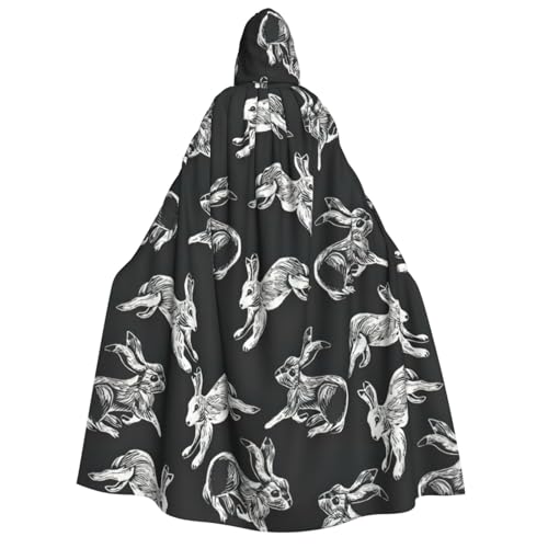 Yyoretp Unisex Kapuzenumhang mit Hasen-Aufdruck für Erwachsene, für Halloween, Cosplay, Tod, Vampir-Kostüme Yyoretp Unisex Kapuzenumhang mit Hasen-Aufdruck für Erwachsene, für Halloween, Cosplay, Tod, Vampir-Kostüme von Yyoretp