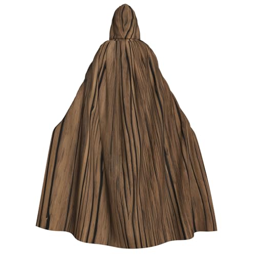 Yyoretp Unisex Kapuzenumhang mit Holzmaserung für Erwachsene, für Halloween, Cosplay, Tod, Vampir-Kostüme von Yyoretp