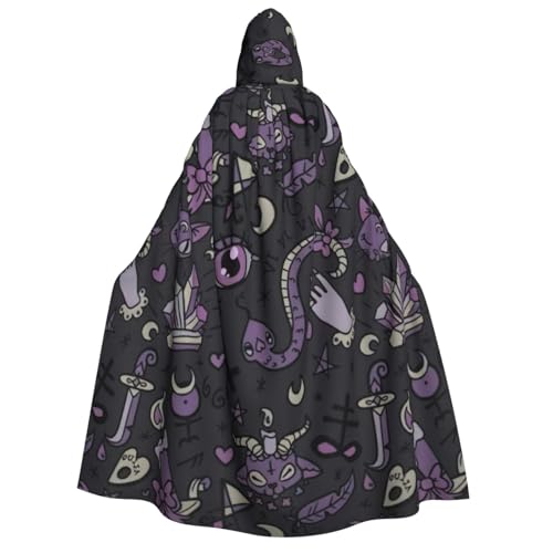 Yyoretp Unisex Kapuzenumhang mit Kapuze, für Halloween, Cosplay, Tod, Vampir-Kostüm, Violett / Schwarz Yyoretp Unisex Kapuzenumhang mit Kapuze, für Halloween, Cosplay, Tod, Vampir-Kostüm, Violett / Schwarz von Yyoretp