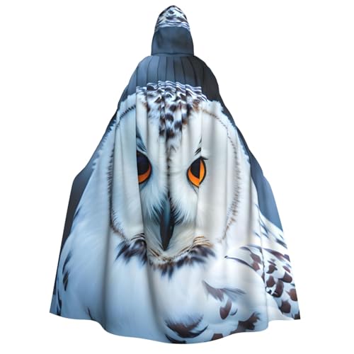 Yyoretp Unisex Kapuzenumhang mit Schneeeule und Augen für Erwachsene, für Halloween, Cosplay, Tod, Vampir-Kostüme Yyoretp Unisex Kapuzenumhang mit Schneeeule und Augen für Erwachsene, für Halloween, Cosplay, Tod, Vampir-Kostüme von Yyoretp