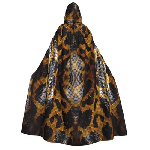Yyoretp Unisex Kapuzenumhang mit gelbem Schlangenmuster für Erwachsene, für Halloween, Cosplay, Tod, Vampir-Kostüme Yyoretp Unisex Kapuzenumhang mit gelbem Schlangenmuster für Erwachsene, für Halloween, Cosplay, Tod, Vampir-Kostüme von Yyoretp