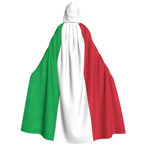 Yyoretp Unisex Kapuzenumhang mit italienischer Flagge, für Halloween, Cosplay, Tod, Vampir-Kostüme von Yyoretp