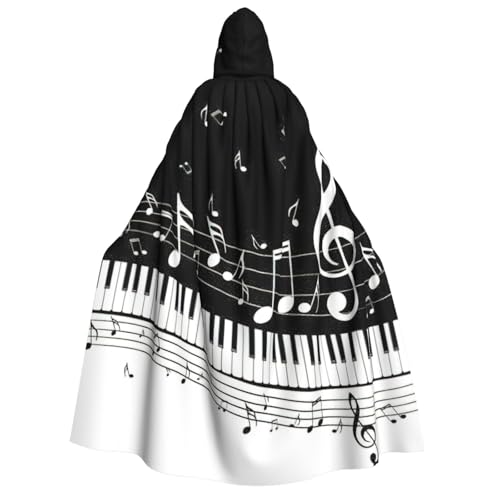 Yyoretp Unisex-Klaviertasten mit Musiknoten-Druck, Erwachsenen-Kapuzenumhang, Robe für Halloween, Cosplay, Tod, Vampir-Kostüme Yyoretp Unisex-Klaviertasten mit Musiknoten-Druck, Erwachsenen-Kapuzenumhang, Robe für Halloween, Cosplay, Tod, Vampir-Kostüme von Yyoretp