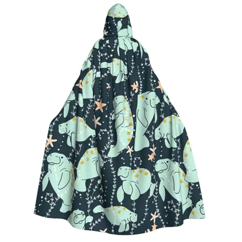 Yyoretp Unisex Manatee Animals Calf Print Adult Hooded Cloak Robe Capes for Halloween Cosplay Death Vampir Costumes Yyoretp Unisex Manatee Animals Calf Print Adult Hooded Cloak Robe Capes for Halloween Cosplay Death Vampir Costumes von Yyoretp