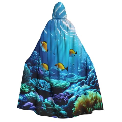 Yyoretp Unisex Ruhiger Unterwasserlandschaft Druck Erwachsene Kapuzenumhang Robe Umhang Umhang für Halloween Cosplay Tod Vampir Kostüme Yyoretp Unisex Ruhiger Unterwasserlandschaft Druck Erwachsene Kapuzenumhang Robe Umhang Umhang für Halloween Cosplay Tod Vampir Kostüme von Yyoretp