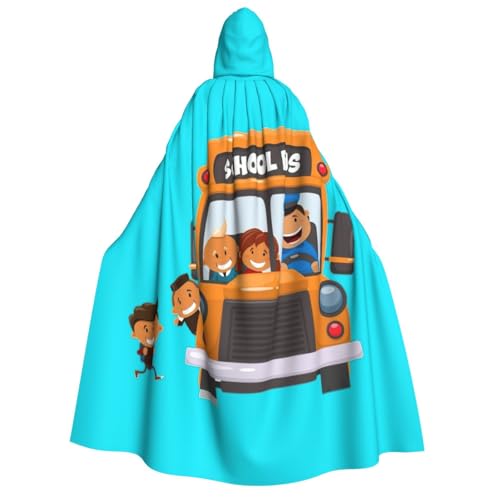 Yyoretp Unisex Schulbus-Druck Erwachsene Kapuzenumhang Robe Umhang Umhang für Halloween Cosplay Tod Vampir Kostüme Yyoretp Unisex Schulbus-Druck Erwachsene Kapuzenumhang Robe Umhang Umhang für Halloween Cosplay Tod Vampir Kostüme von Yyoretp